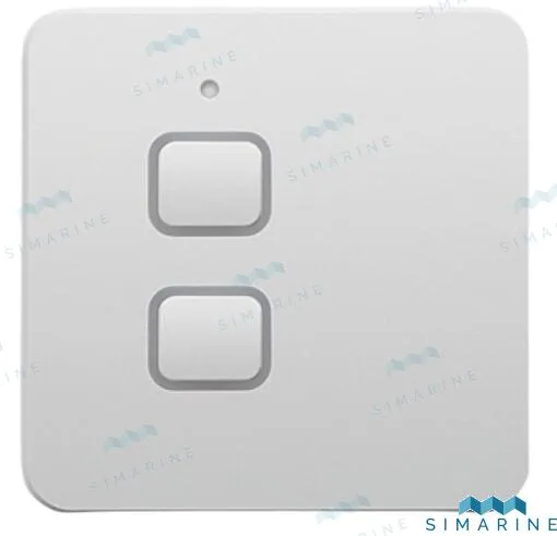 NEREIDE LIGHT SWITCH - 2 BUTTONS SILVER