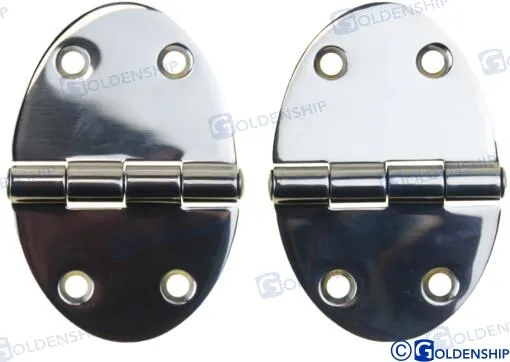 OVAL INOX HINGE 90X56 (PACK 2)