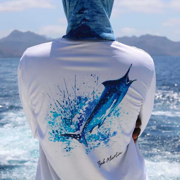 Performance Shirt Ocean Marlin White