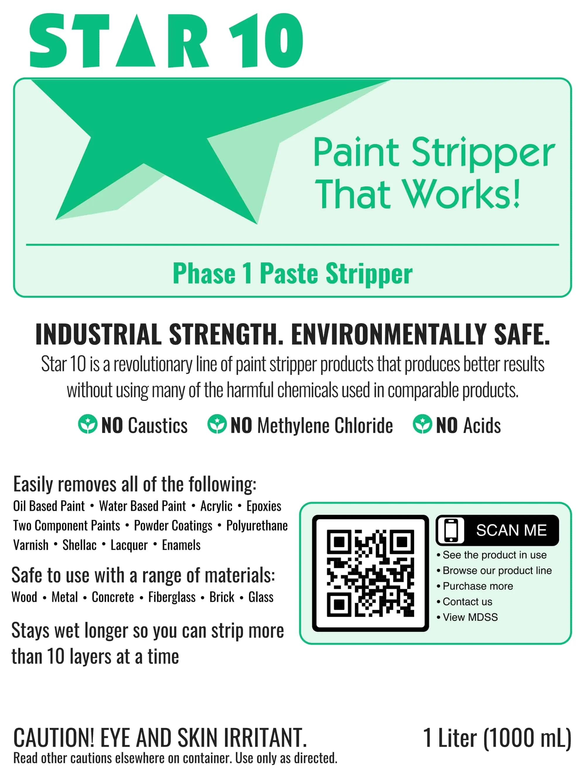 STAR 10 PASTE PAINT STRIPPER | 1 QUART
